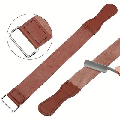 Leather Razor Strops, Leather Strop Strap Barber Straight Razor Folding Barber's Leather Sharpener Sharpening Belt, Double Sided Leather Strop For Sharpening And Smoothing After Honing Razors