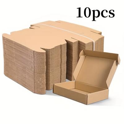 10pcs/20pcs Small Item Shipping Boxes, Brown Corrugated Cardboard Mailer Box With Lids For Mailing Packaging, Gift Boxes For Wrapping Presents, 7.87x5.51x1.57 Inches