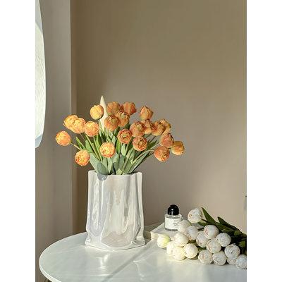 Primrue Tulip Arrangement in Vase | 18.11 H x 6.69 W x 6.69 D in | Wayfair B6B08F5E99C1456F97C4DCD8ED24179B