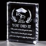 1pc Graduation Gifts For Him Her, Class Of 2024 Graduate Inspirational Gifts, Acrylic Graduation Keepsake For College School Phd Masters Degree