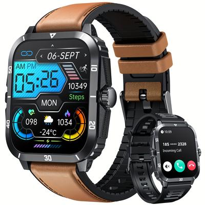 Smart Watch For Men, 1.96 Inch 430mah Wireless Call, Fitness Mode, Sleep Detection, Information Reminder, Step Count, Calorie, Calculator Camera Remote Control Smart Watch For Android