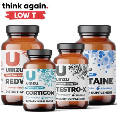 Low T Bundle: Testro X, Betaine, Cortigon & Redwood by UMZU | 42.01 oz